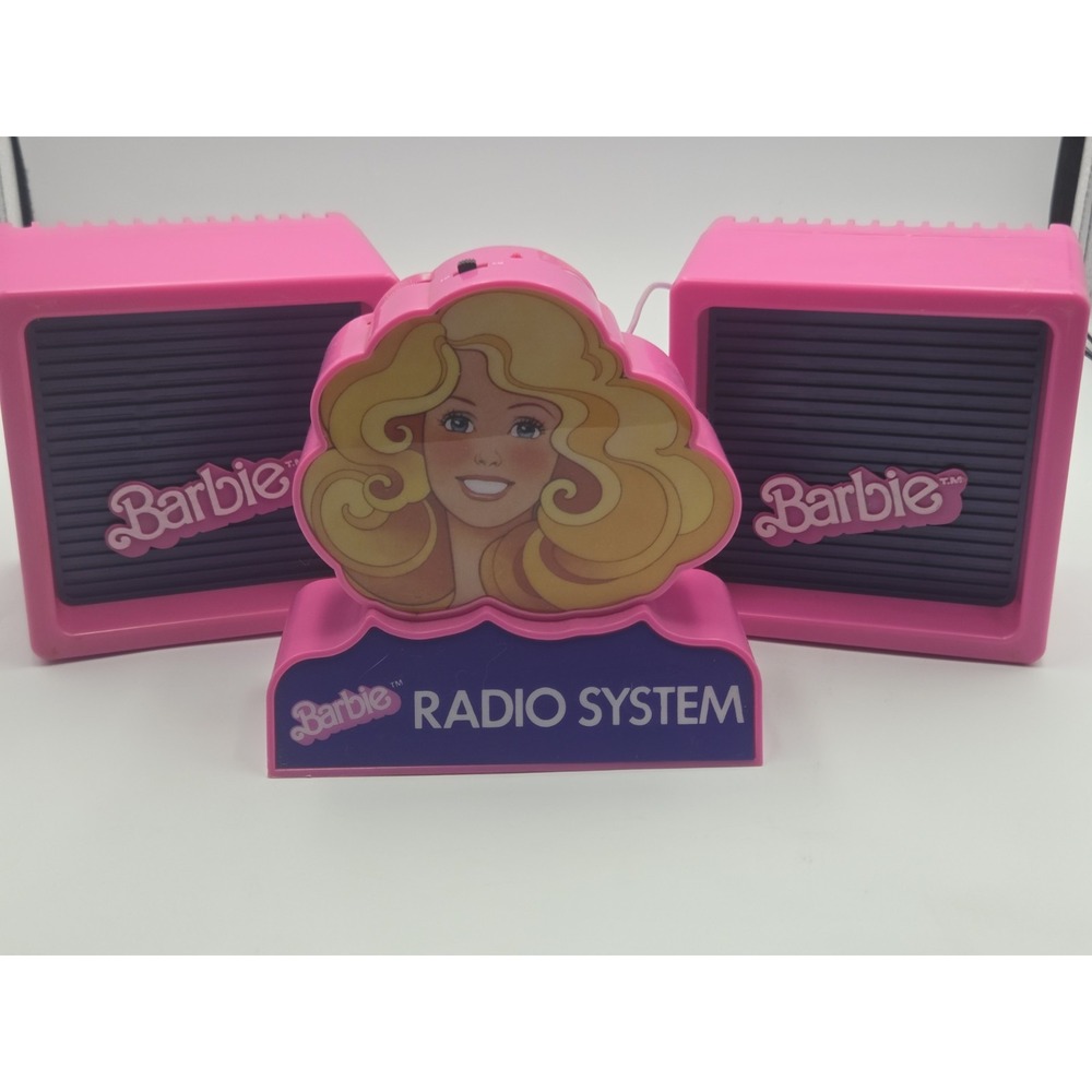 Barbie Vintage Radio 2 Speakers 1984 Collectors Item Mattel 80's Tested Works